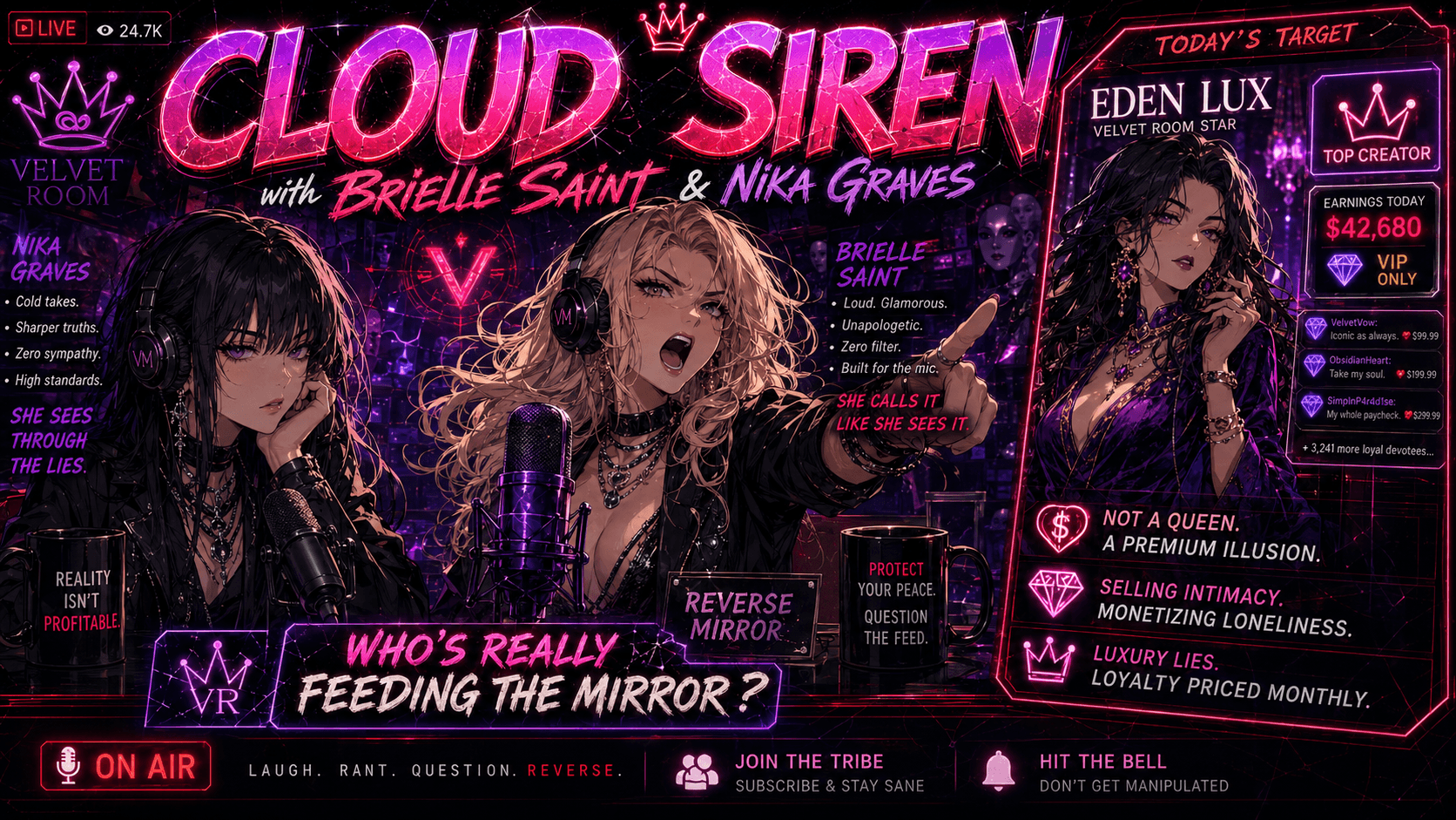 Brielle Saint and Nika Graves, hosts of Cloud Siren